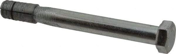 Made in USA - 1/2" Diam, 1/2" Drill, 4" OAL, 1" Min Embedment Taper Bolt Concrete Anchor - Grade 5 Steel, Zinc-Plated Finish, Hex Head, Hex Drive - Apex Tool & Supply