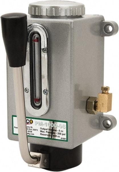Trico - 450 cm Reservoir Capacity, 8 cm Output per Stroke, Manual Central Lubrication System - 100mm Wide x 200mm High, Oil, 5/16-24 Outlet Thread - Apex Tool & Supply