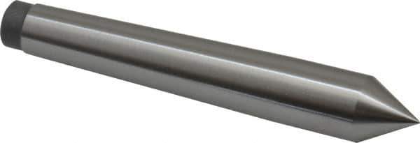 Value Collection - 0.48" Head Diam, Steel Standard Point Solid Dead Center - 1MT Morse Taper, 0.48" Point Diam, 3-5/32" OAL - Apex Tool & Supply