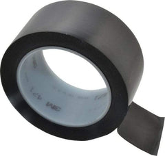 3M - Black Solid Color Vinyl Tape - 2" Wide x 5.2 mil Thick, General Traffic - Apex Tool & Supply