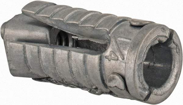 Made in USA - 1/2" Diam, 1/2" Drill, 1-1/4" OAL, Four Way Expansion Concrete Anchor - Grade 5 Alloy Steel, Zinc-Plated Finish, Hex Nut Head, Hex Drive - Apex Tool & Supply