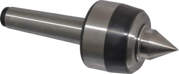 Royal Products - MT3 Taper Shank, 2.33" Head Diam 4,870 Lb Capacity Live Center - 5,000 Max RPM, 1-3/4" Head Length, 1" Point Diam, 1.22" Point Len, 970 Lb Max Workpc, 6-13/32" OAL, Standard Point - Apex Tool & Supply
