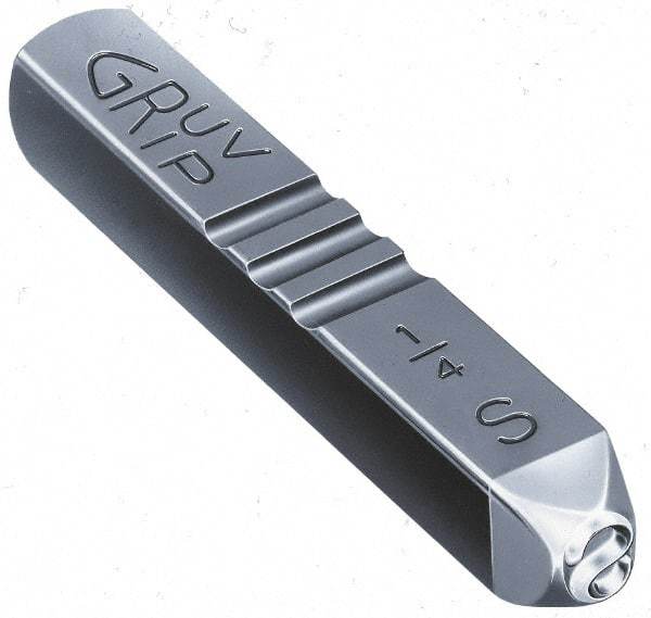 Made in USA - 5/8" Character Size, 9 Character, Heavy Duty Individual Steel Stamp - Steel, Individual - Apex Tool & Supply