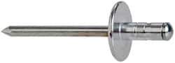 RivetKing - Size 62-64 Large Flange Head Aluminum Multi Grip Blind Rivet - Steel Mandrel, 0.062" to 1/4" Grip, 0.612" Head Diam, 0.192" to 0.196" Hole Diam, 0.519" Length Under Head, 3/16" Body Diam - Apex Tool & Supply