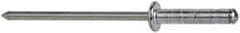 RivetKing - Size 45-47 Dome Head Aluminum Multi Grip Blind Rivet - Steel Mandrel, 0.236" to 0.445" Grip, 1/4" Head Diam, 0.129" to 0.133" Hole Diam, 0.704" Length Under Head, 1/8" Body Diam - Apex Tool & Supply