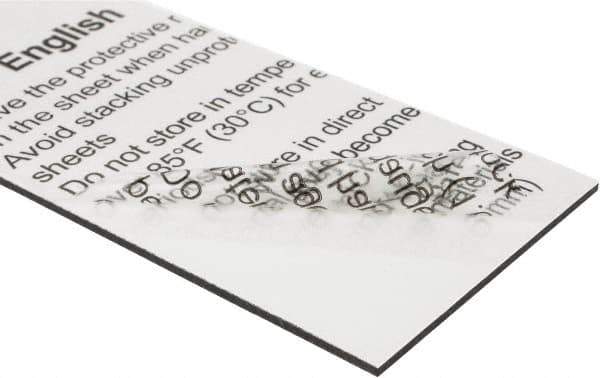 Gravotech - 8 Inch Long x 2 Inch High, Plastic Engraving Stock - White and Black - Apex Tool & Supply