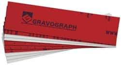 Gravotech - 8 Inch Long x 2 Inch High, Plastic Engraving Stock - Red and White - Apex Tool & Supply