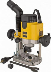 DeWALT - 8,000 to 24,000 RPM, 2 HP, 10 Amp, Plunge Base Electric Router - 1/4 and 1/2 Inch Collet - Apex Tool & Supply