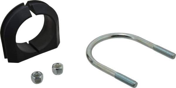 ZSI - 2" Pipe, Steel U Bolt Clamp with Cushion - Electro Galvanized, 3/4" Panel Thickness - Apex Tool & Supply