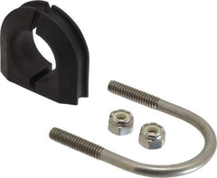 ZSI - 3/4" Pipe, Grade 316 Stainless Steel U Bolt Clamp with Cushion - 1/2" Panel Thickness - Apex Tool & Supply