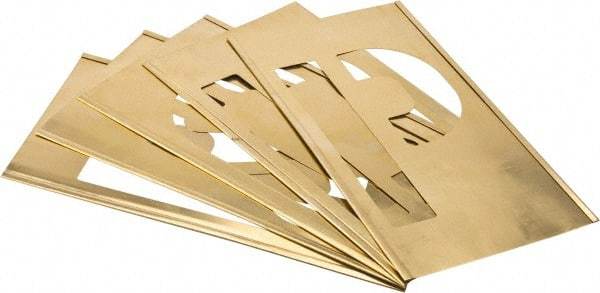 C.H. Hanson - 33 Piece, 8 Inch Character Size, Brass Stencil - Contains Letters - Apex Tool & Supply