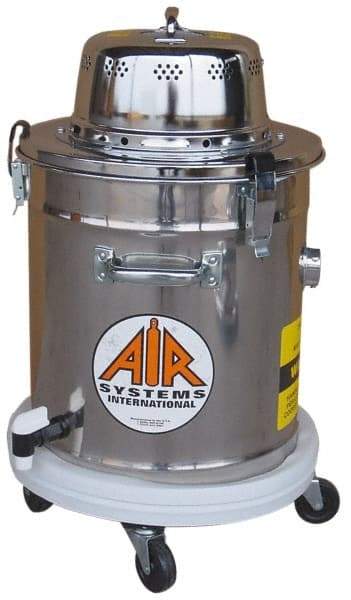 AIR Systems - 5 Gal, Stainless Steel Tank, Dry, Toxic Dust Vacuum Cleaner - 1.3 hp, 7.5 Amps - Apex Tool & Supply
