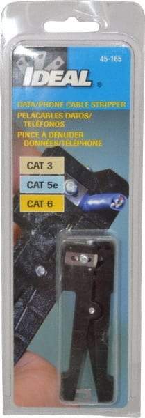 Ideal - Coaxial Wire Stripper - For Use with Cat5, CB Antenna Cable, SJ Cord, SJT Cord, SO Cord, Tightly Wrapped Stranded Cable, Twisted Pair Wire - Apex Tool & Supply