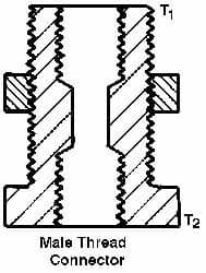 Trico - M8x1.0 x M8x1.0 Thread, Central Lubrication System Fitting - Apex Tool & Supply