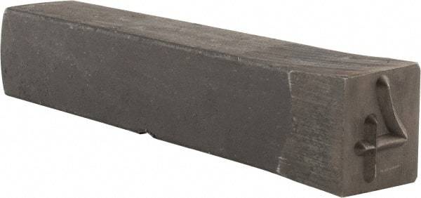 Made in USA - Number 4 Machine Made Individual Steel Stamp - 1/2" Character - Apex Tool & Supply