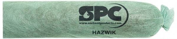 Brady SPC Sorbents - 12 Gal, 12' Long, 3" Diam, Polypropylene Sock - Chemical & Hazmat, Green - Apex Tool & Supply