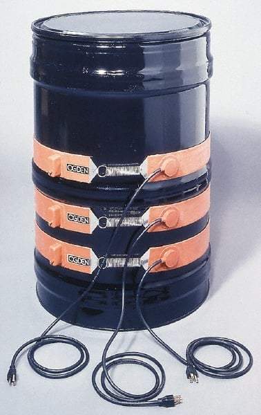 Value Collection - 9-1/2" Wide, 55 Gallon Wrap-Around Drum Heater - 120 Volt, 70°F to 140°F Thermostat Rating - Apex Tool & Supply
