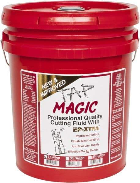 Tap Magic - Tap Magic EP-Xtra, 5 Gal Pail Cutting & Tapping Fluid - Semisynthetic, For Boring, Broaching, Drilling, Engraving, Facing, Milling, Reaming, Sawing, Threading, Turning - Apex Tool & Supply