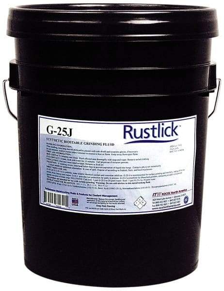 Rustlick - Rustlick G-25J, 5 Gal Pail Grinding Fluid - Synthetic, For Blanchard Grinding, General-Purpose Grinding, Surface - Apex Tool & Supply