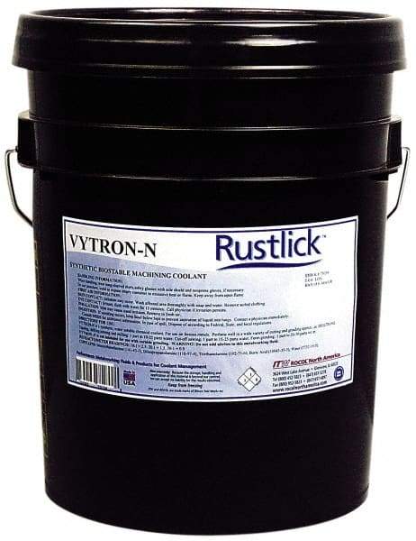 Rustlick - Rustlick Vytron-N, 5 Gal Pail Cutting & Grinding Fluid - Synthetic, For Drilling, Milling, Sawing, Tapping, Turning - Apex Tool & Supply