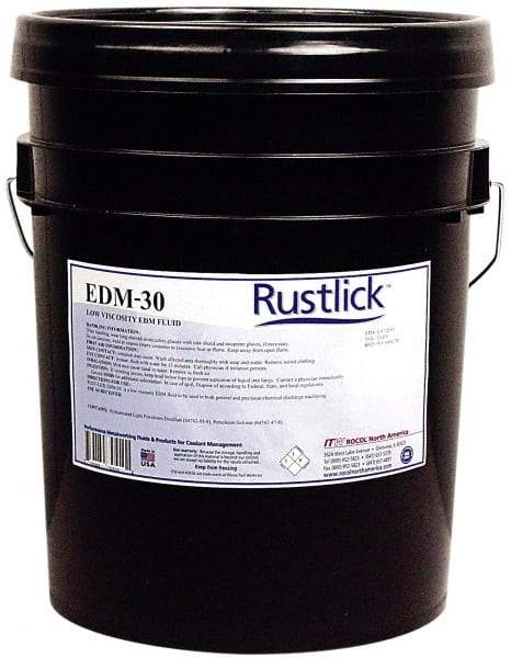 Rustlick - Rustlick EDM-30, 5 Gal Pail EDM/Dielectric Fluid - Straight Oil, For Electric Discharge Machining - Apex Tool & Supply