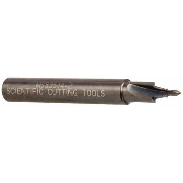Scientific Cutting Tools - 5/16-24" Port, 0.3" Spotface Diam, 1/8" Tube Outside Diam, Plain Pilot, Straight Shank, Carbide Tipped Porting Tool - Apex Tool & Supply