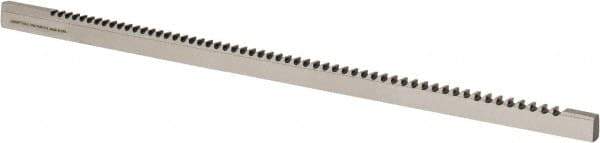 Dumont Minute Man - 5/16" Keyway Width, Style C, One-Pass Keyway Broach - Bright Finish, 3/8" Broach Body Width, 19/64" to 2" LOC, 18-1/2" OAL, 3,900 Lbs Pressure for Max LOC - Apex Tool & Supply