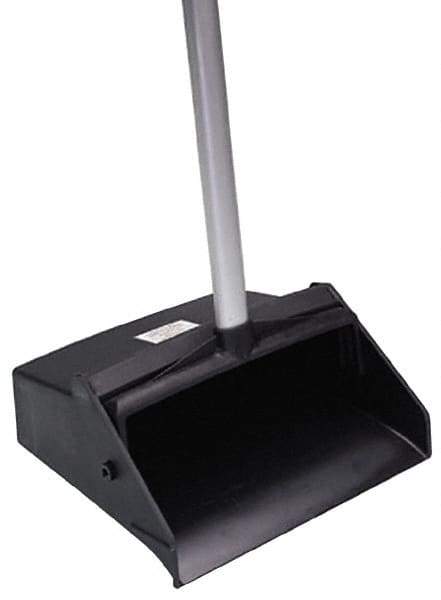 Ability One - 12" Wide Upright Dustpan - 32" Aluminum Handle - Apex Tool & Supply
