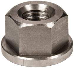 Gibraltar - 5/8-11, 1-3/8" Flange Diam, 13/16" High, 1-1/16" Across Flats, Flange Nut - Grade 303 Stainless Steel, 3/16" Flange Height - Apex Tool & Supply