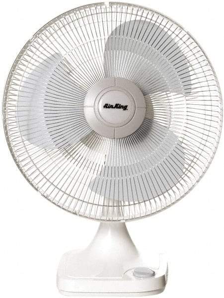 Air King - 16" Blade, 1/20 hp, 1,710 Max CFM, Oscillating Table/Wall Mounting Fans - 0.71/0.54./0.48 Amps, 120 Volts, 3 Speed - Apex Tool & Supply