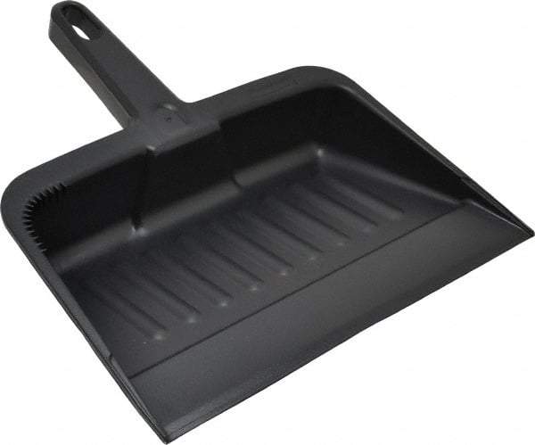 Rubbermaid - 12-1/4" Wide x 2-5/8" High, Handheld Dustpan - Plastic Body, 5" Plastic Handle, Black - Apex Tool & Supply
