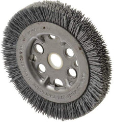 Anderson - 4-1/4" OD, 5/8" Arbor Hole, Crimped Nylon Wheel Brush - 7/16" Face Width - Apex Tool & Supply