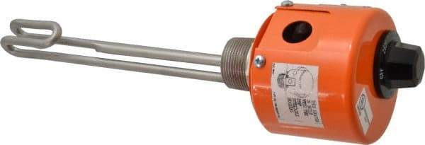 Value Collection - 1 Element, 9.06" Immersion Length, Standard Housing, Stainless Steel Pipe Plug Immersion Heater - 1 Phase, 240 Volt, 1,500 Watt, 68 Watts/Sq In, Stainless Steel Plug - Apex Tool & Supply