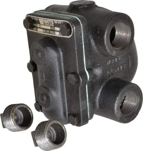 Watts - 4 Port, 1" Pipe, Cast Iron Float & Thermostatic Steam Trap - 15 Max psi - Apex Tool & Supply