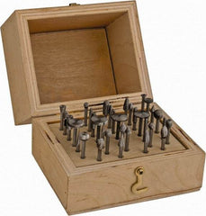 Made in USA - 34 Piece, 1/8" Shank Burr Set - High Speed Steel - Apex Tool & Supply