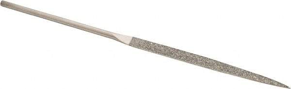 Value Collection - 5-1/2" OAL Fine Barrette Needle Diamond File - 13/64" Wide x 3/32" Thick, 2-3/4 LOC - Apex Tool & Supply