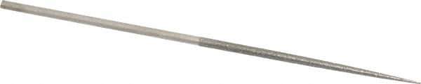 Value Collection - 5-1/2" OAL Fine Round Needle Diamond File - 1/8" Wide x 1/8" Thick, 2-3/4 LOC - Apex Tool & Supply