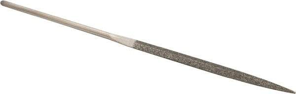 Value Collection - 5-1/2" OAL Medium Triangular Needle Diamond File - 11/64" Wide x 5/64" Thick, 2-3/4 LOC - Apex Tool & Supply