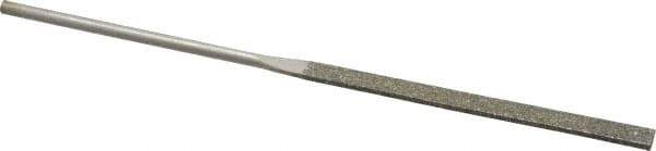 Value Collection - 5-1/2" OAL Coarse Equalling Needle Diamond File - 13/64" Wide x 3/64" Thick, 2-3/4 LOC - Apex Tool & Supply