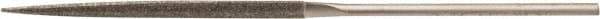 Value Collection - 5-1/2" OAL Coarse Half Round Needle Diamond File - 13/64" Wide x 1/16" Thick, 2-3/4 LOC - Apex Tool & Supply
