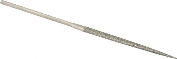 Value Collection - 5-1/2" OAL Coarse Point Needle Diamond File - 13/64" Wide x 5/64" Thick, 2-3/4 LOC - Apex Tool & Supply