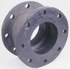 Unisource Mfg. - 2-1/2" Pipe, Chlorobutyl Wide Arch Pipe Expansion Joint - 6" Long, 3/4" Extension, 1-3/4" Compression, 225 Max psi, Flanged - Apex Tool & Supply