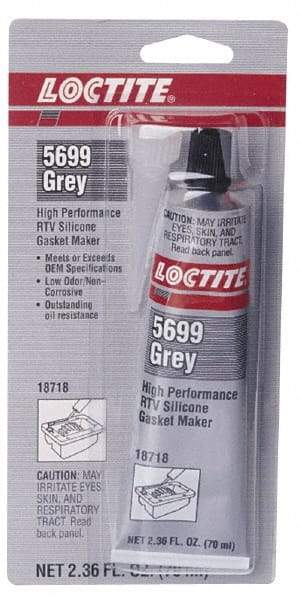Loctite - 70ml High Performance RTV Silicone Gasket Maker - -75 to 625°F, Grey, Comes in Tube - Apex Tool & Supply