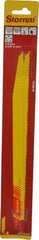 Starrett - 12" Long x 3/4" Thick, Bi-Metal Reciprocating Saw Blade - Tapered Profile, 6 to 10 TPI, Toothed Edge, Universal Shank - Apex Tool & Supply