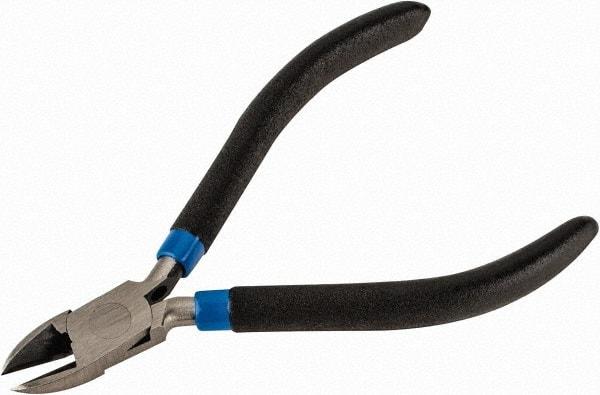 Armstrong - 4-1/4" OAL, Diagonal Cutter - 9/16" Jaw Length x 7/16" Jaw Width, Oval Head, Plastic Cushion Handle - Apex Tool & Supply