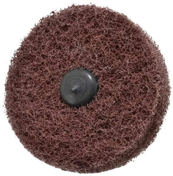 Standard Abrasives - 3" Diam, Medium Mounted Scrubber Buffing Wheel - 2 Ply, Medium Grade, 1/4" Shank Diam, 8,000 RPM - Apex Tool & Supply