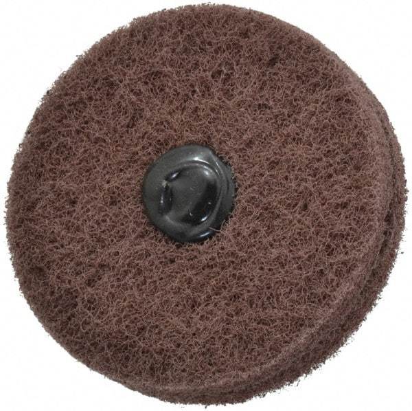 Standard Abrasives - 3" Diam, Medium Mounted Scrubber Buffing Wheel - 2 Ply, Very Fine Grade, 1/4" Shank Diam, 8,000 RPM - Apex Tool & Supply