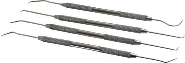 Value Collection - 4 Piece Precision Probe Set - Stainless Steel - Apex Tool & Supply