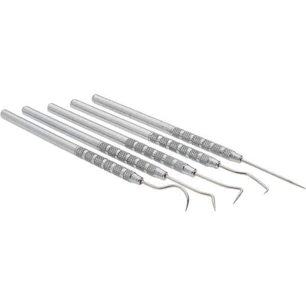 Value Collection - 5 Piece Precision Probe Set - Stainless Steel - Apex Tool & Supply
