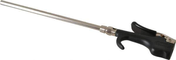 Coilhose Pneumatics - Safety Extension Tube Thumb Lever Blow Gun - 1/4 NPT, 8" Tube Length, Zinc - Apex Tool & Supply